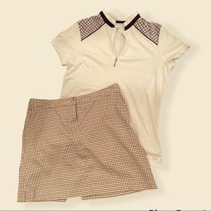Golf attire - Izod 3/4 zip top and skort